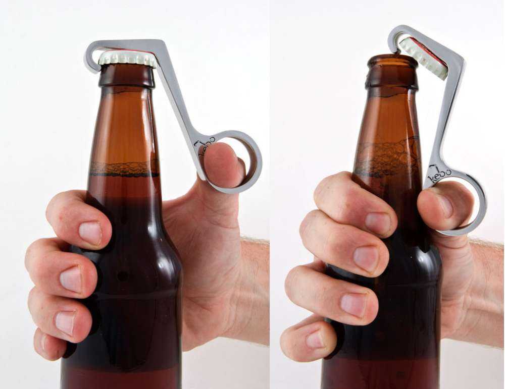 Kebo one handed bottle opener