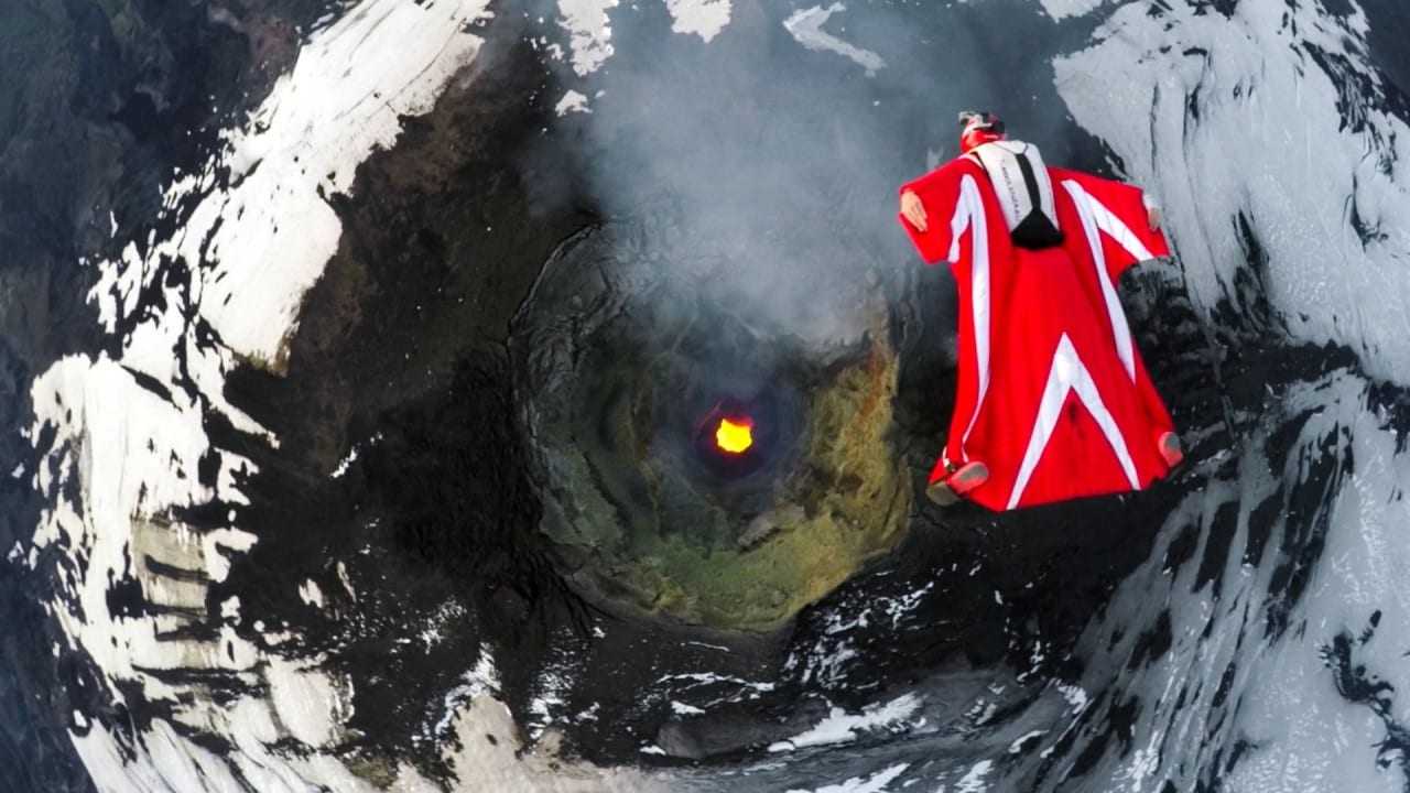 Roberta Mancino Wingsuit Flight Over An Active Volcano