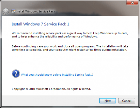 Ω… τι έκπληξη: έσκασε μύτη το Windows 7 Service Pack!