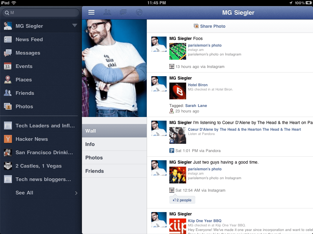 Facebook iPad App – διαρροή…