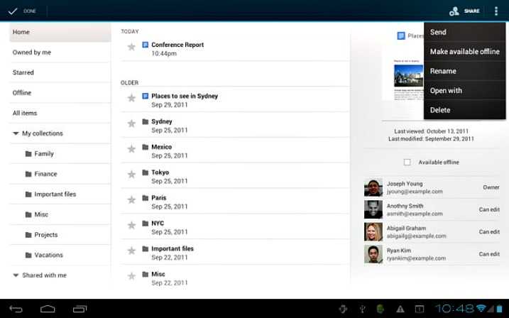 Google Docs για Android – αναβάθμιση…