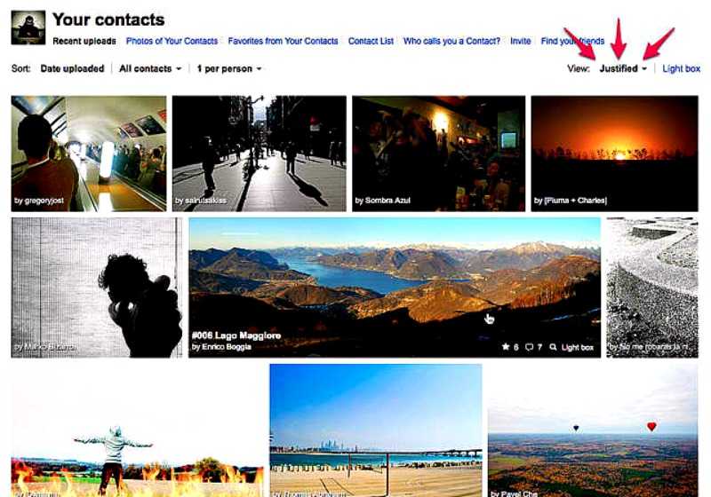 Flickr – σχεδιαστική αναβάθμιση με το ‘justified’ view…