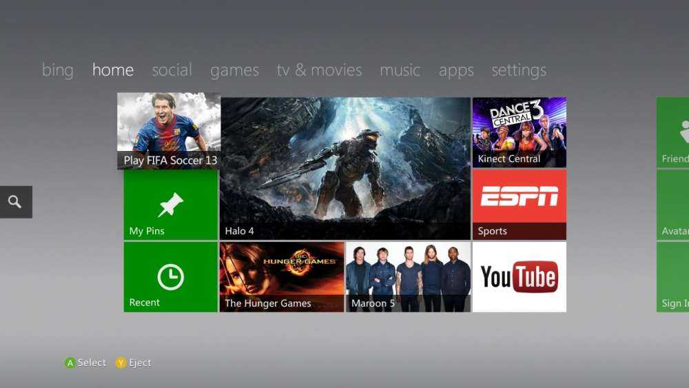 Νέο Xbox 360 dashboard