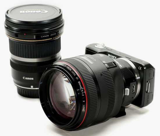 Canon EF και EF-S φακοί σε Sony NEX κάμερες;