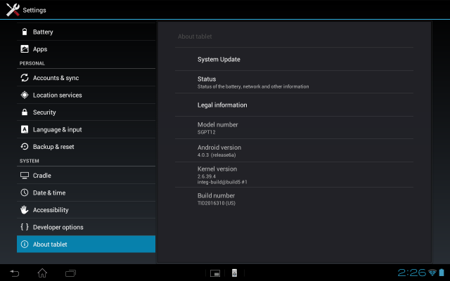 Sony Xperia Tablet S – και νέο Firmware Update…