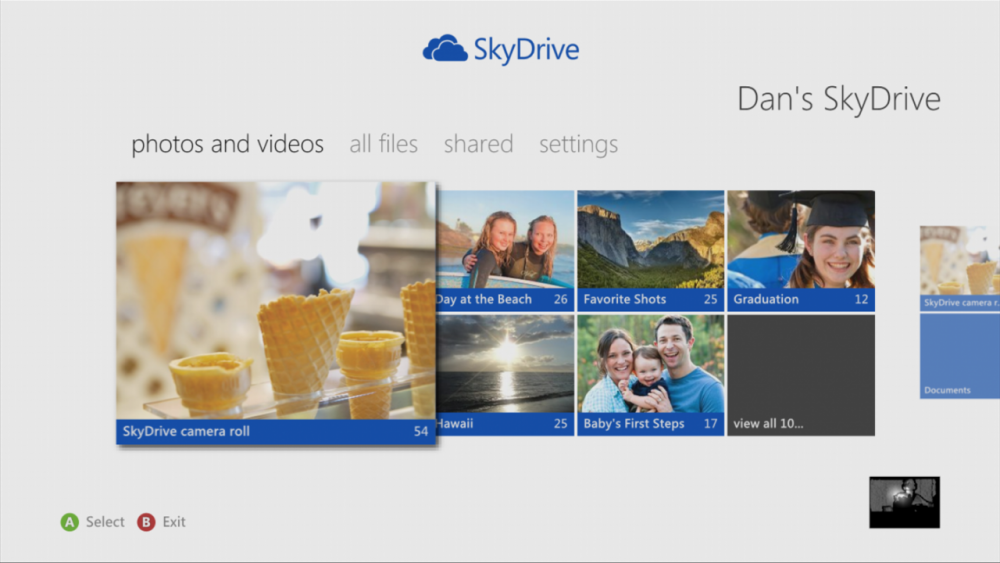 SkyDrive στο Xbox 360