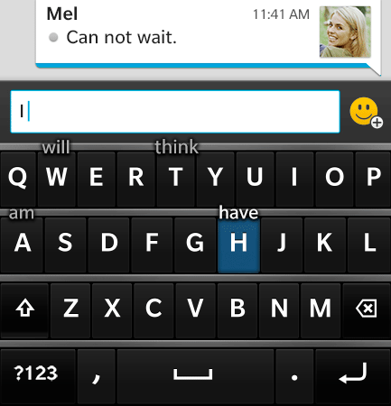 BlackBerry 10 Virtual Keyboard