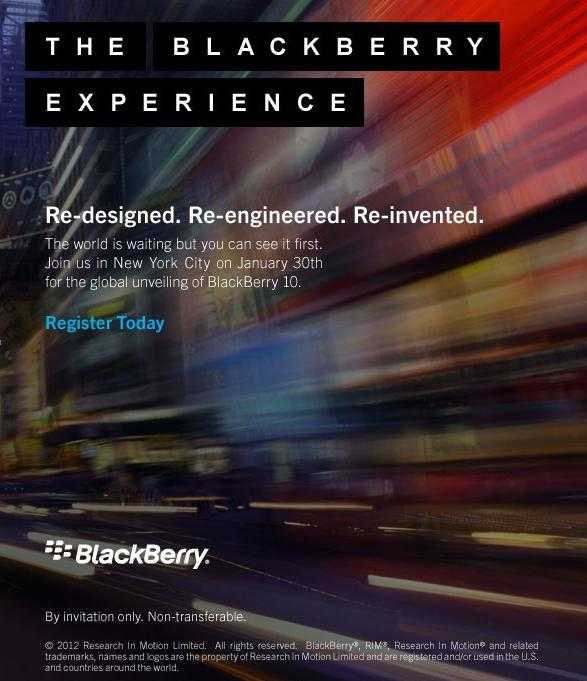 BlackBerry 10 – στις 30 Ιανουαρίου 2013;