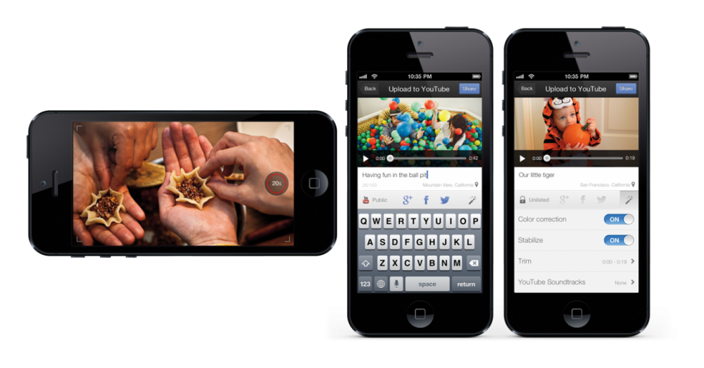 Google YouTube Capture video sharing app