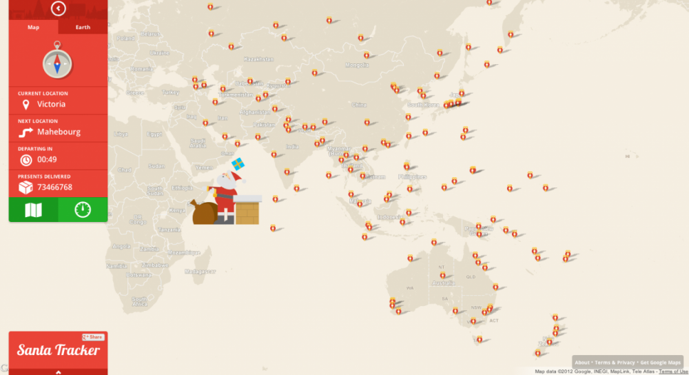 Google Santa Tracker – το ταξίδι ξεκινά…