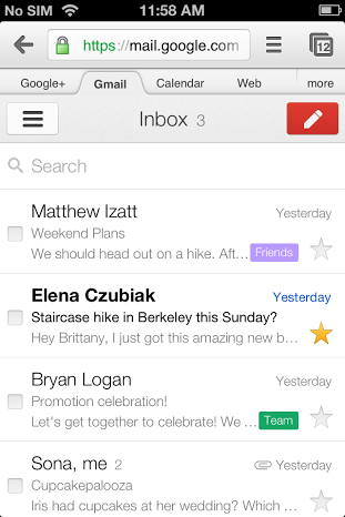 Google – βελτιωμένο Gmail Mobile Web με Gmail 2.0 για το iOS UI…