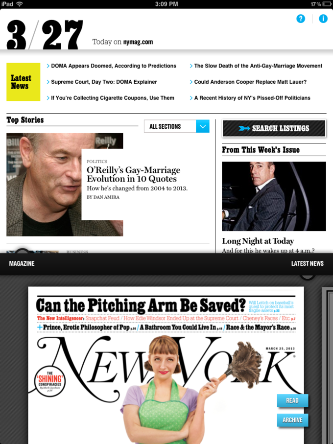 New York magazine για το iPad