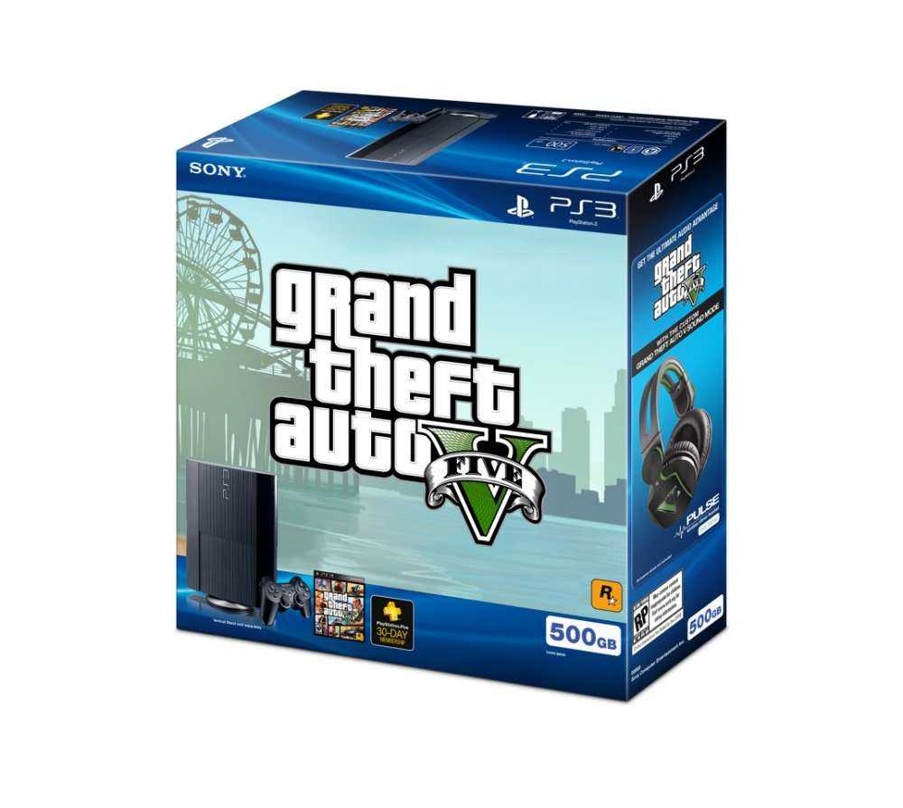 Grand Theft Auto V PS3 Bundle + Custom Pulse Elite Headset
