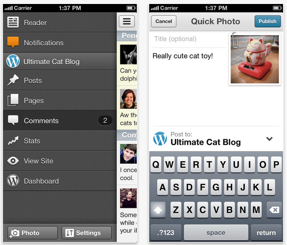 WordPress για iOS – νέο user interface, πιο γρήγορο posting…