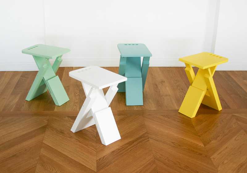 Sgabo Folding Stool by Alessandro Di Prisco