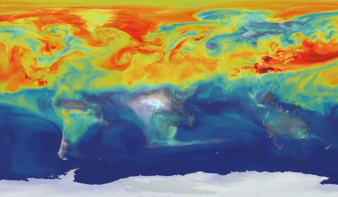 Η NASA μας παρουσιάζει ένα χρόνο ζωής με CO2 στον πλανήτη μας…