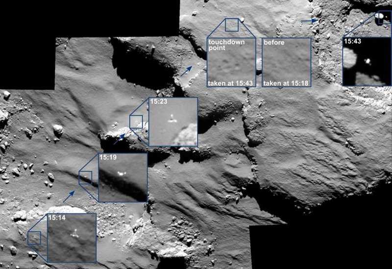 Δείτε σε φωτό τον Philae να… χοροπηδάει πάνω στο Comet 67P/C-G!