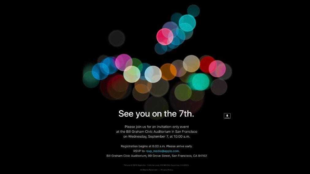 Apple iPhone 7 event