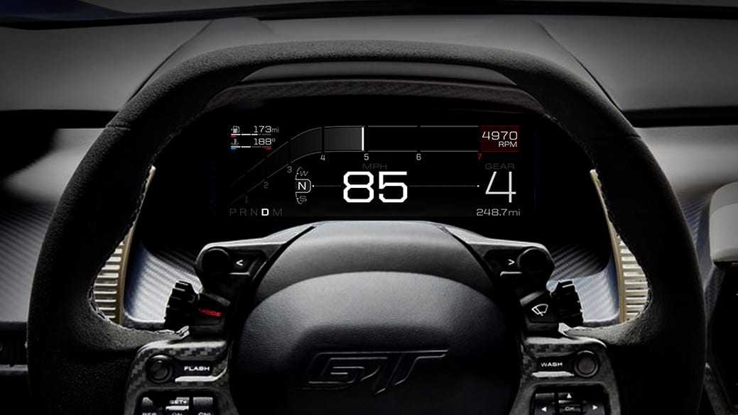 Ford GT Digital Instrument Display Cockpit