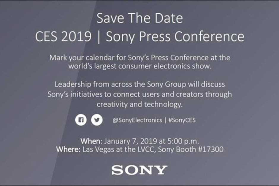 CES 2019 – Save the date 7 Γενάρη για τη Sony