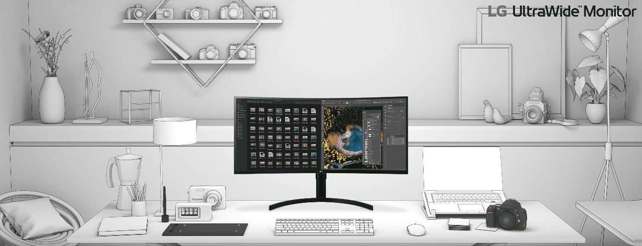LG 35WN75C Curved UltraWide QHD Monitor