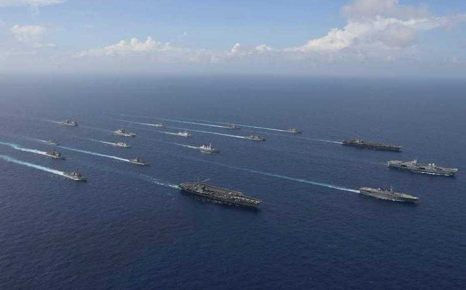USS Ronald Reagan, USS Carl Vinson, HMS Queen Elizabeth – Τρία αεροπλανοφόρα σε μια εμφάνιση