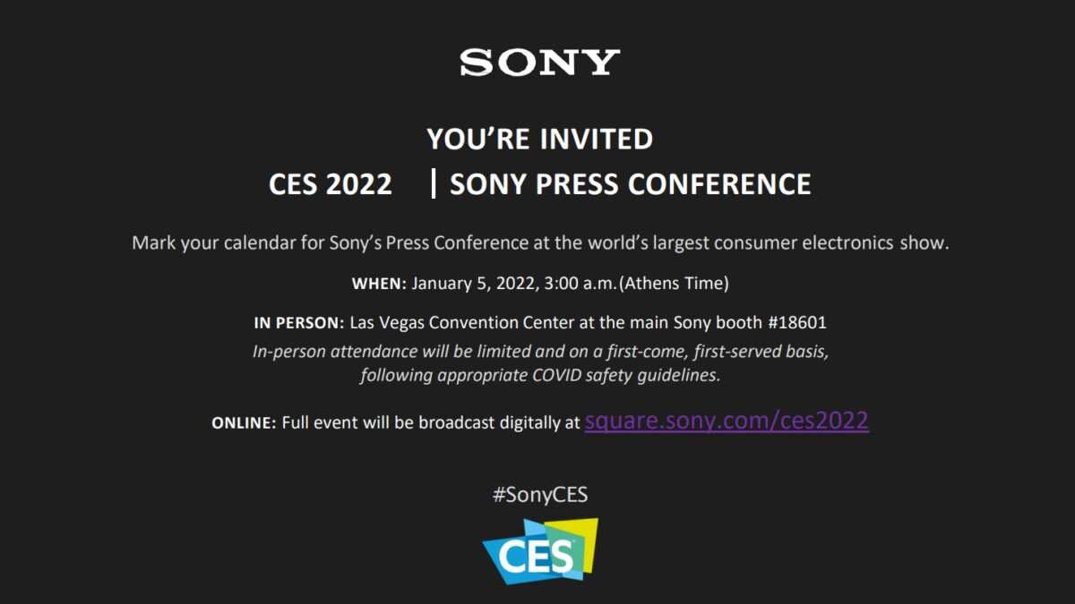CES 2022 – Συνέντευξη τύπου της Sony