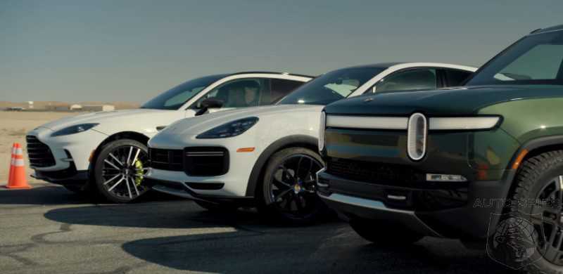 Rivian R1S Vs Aston DBX 707 Vs Cayenne Turbo GT Drag Race