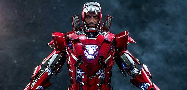 Έκδοση Suit Up της Hot Toys Iron Man 3 Silver Centurion Armor φιγούρας
