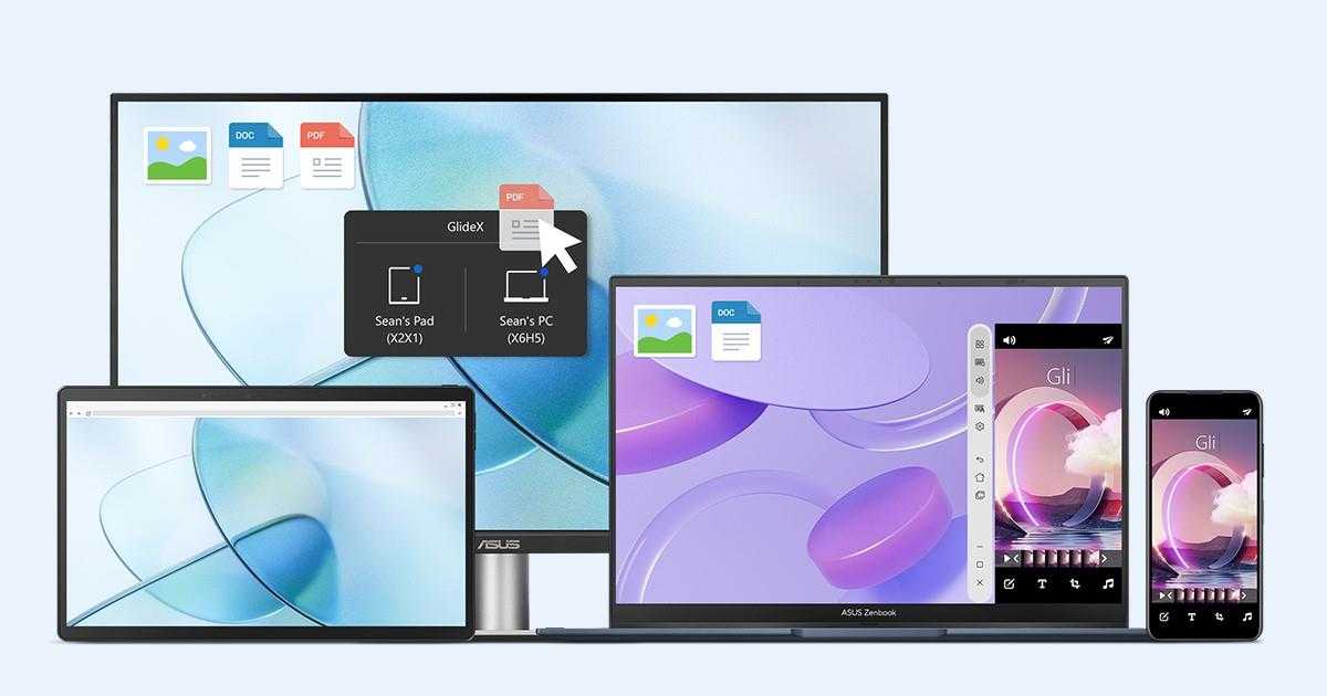 ASUS GlideX τεχνολογία διαμοιρασμού οθόνης