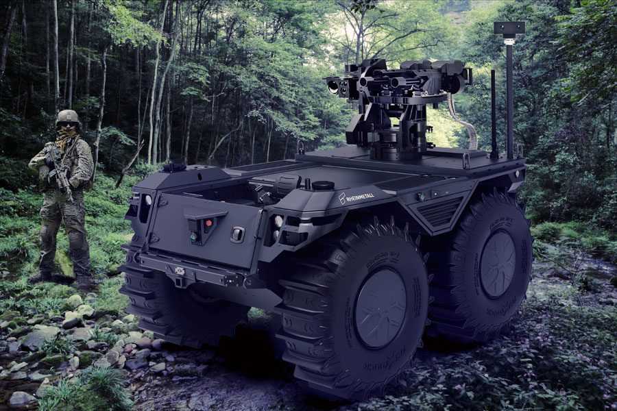 Αυτόνομο Rheinmetall Mission Master CXT ρομποτικό αντί-UAS όπλο